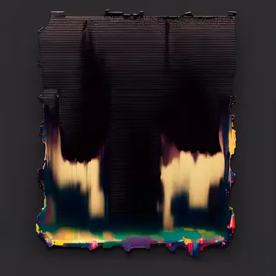 Dark composition with yellow and green