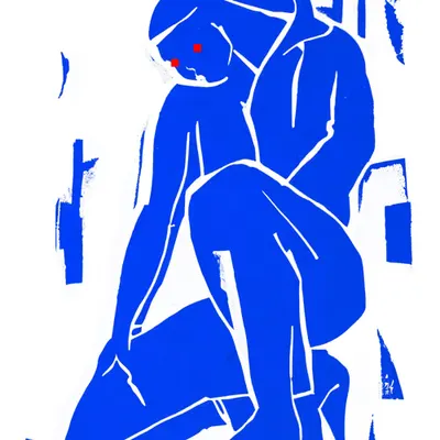 Degen in blue