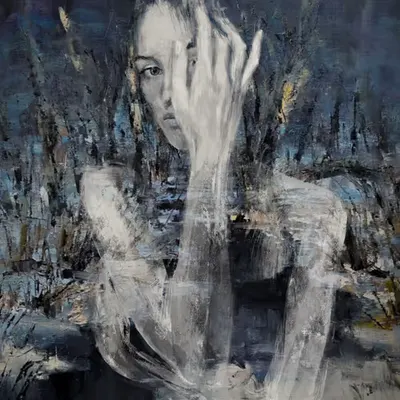 She is a melancholy