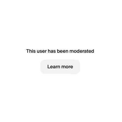 This User has been moderated