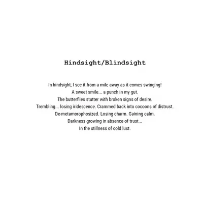 Hindsight/Blindsight