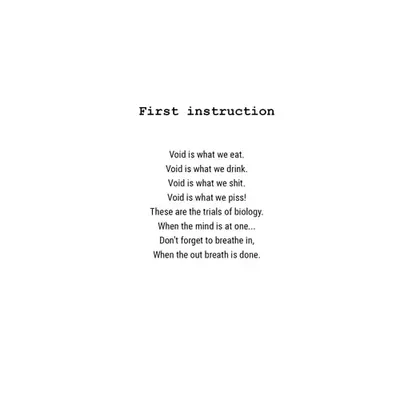 First Instruction