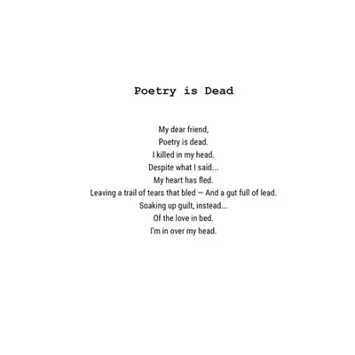 Poetry is Dead