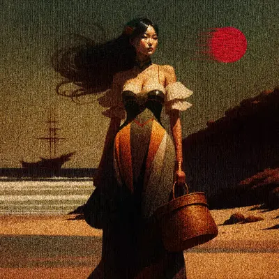 Une femme sur la plage