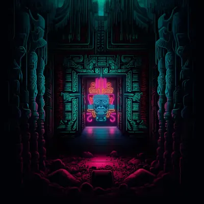 A sketch for a neon God
