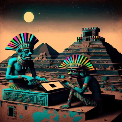 The Gods writing the code of creation II