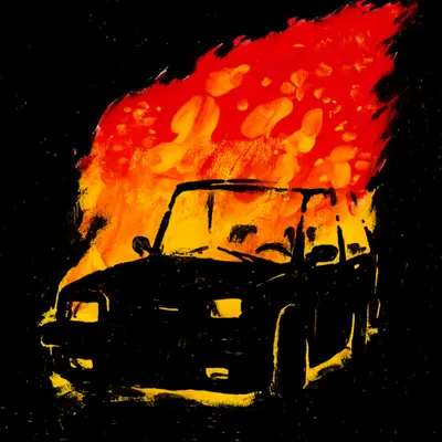 2024 burning car