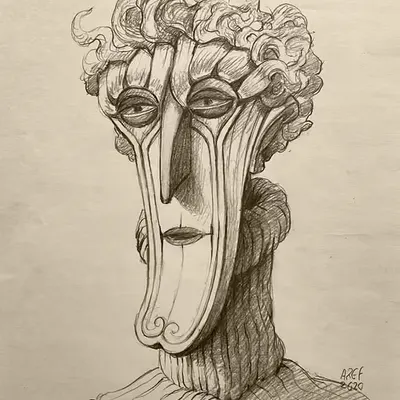 A CLOWN BEFORE MAKEUP