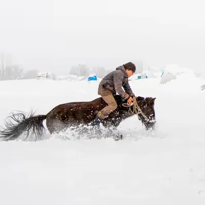 being a child in the snow
