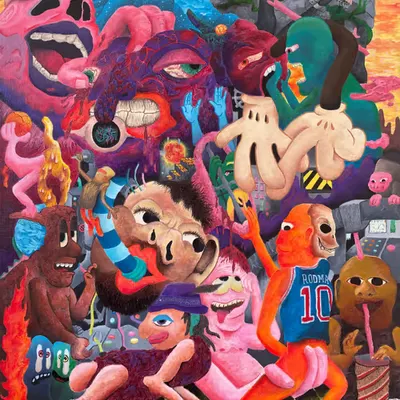 I had gone out to buy diapers, I came back home with colors, brushes and a canvas.