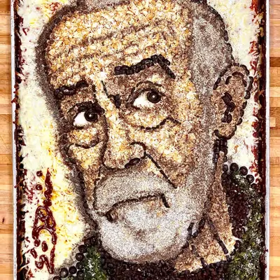 George Carlin Pizza Portrait