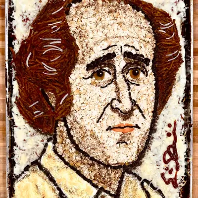 Andy Kaufman Pizza Portrait