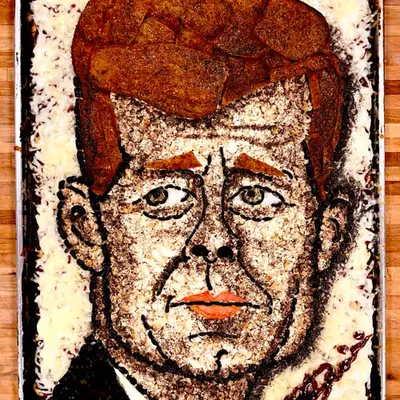 John F. Kennedy Pizza Portrait