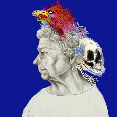 #95 Phoenix & Monkey skull
