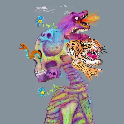 #111 Snake, Tiger and Purple Wolf