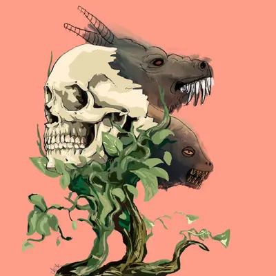 #146 Skull & wild creatures