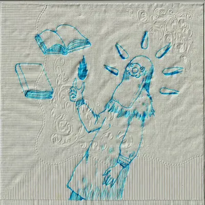 DECORATIVE NAPKIN — BALL POINT PEN
