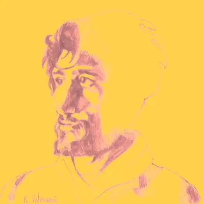 Sketch portrait of a young man