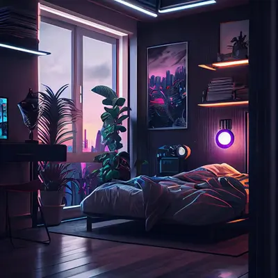 Cyber Flat-Bedroom #1/50