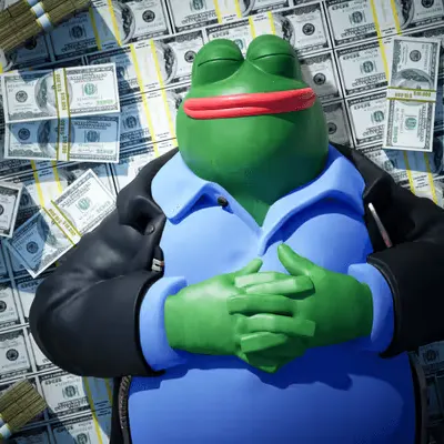 Pepe Rolling In Money