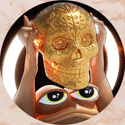 PEPE GOLD SKULL