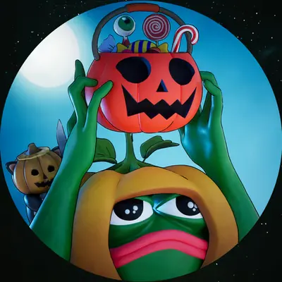 PUMPKIN PEPE SKULL