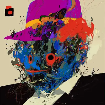 demon with a purple hat 