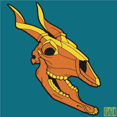 💀50 | MINIMALIST BONGO SKULL | Orange