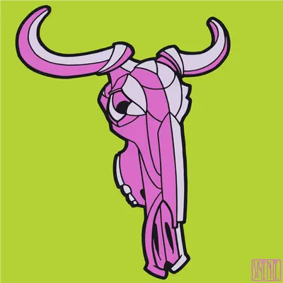 💀70 | MINIMALIST WILDEBEEST SKULL | Purple