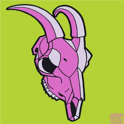 💀73 | MINIMALIST GOAT SKULL | Purple
