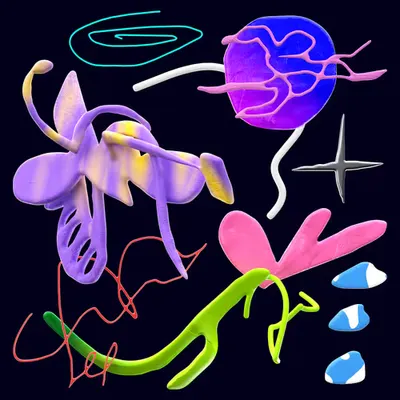 Full moon, ninja, butterfly, plant