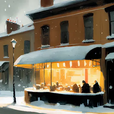 Cafe in snow #3/14
