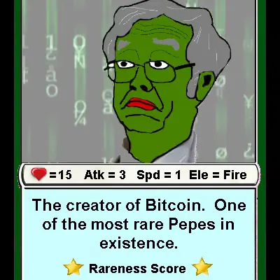 RAREPEPE Card 1, Series 1 - The Nakamoto Card