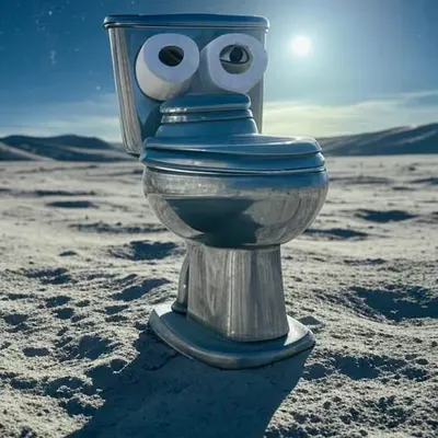 Silver Pepe Toilet