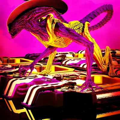 NEON PUNK ALIEN STRUT 7000