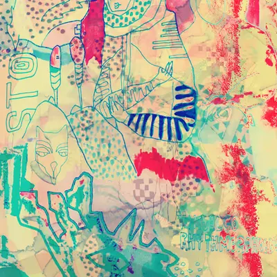 Partially glued archival leftovers