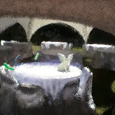 Flying cat on a wedding table