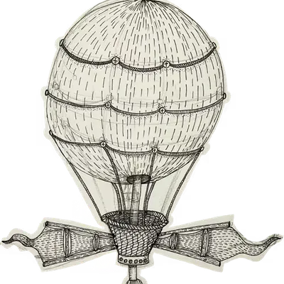 Air Balloon B&W