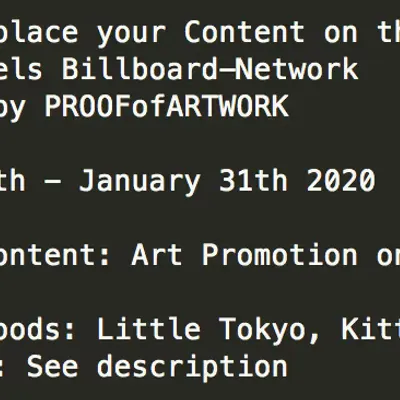 Cryptovoxels Billboard-Network Access Jan 2020