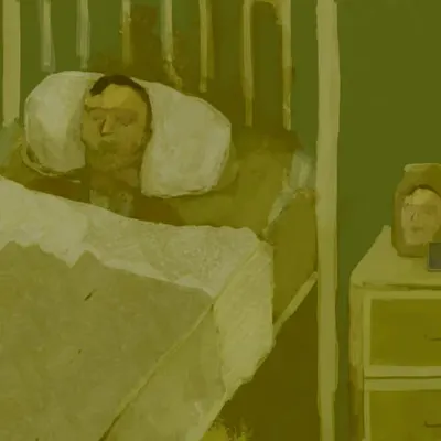 Man sleeps next to jar containing his twin's head