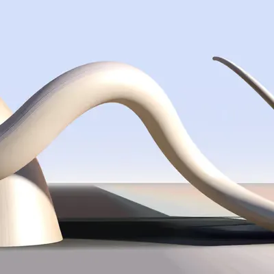 Abstract Sculptural Form in a Minimalist Landscape