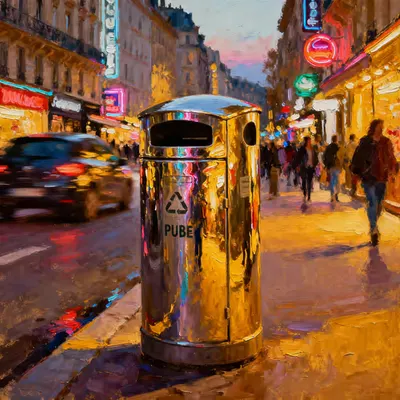 pube recycling receptacle
