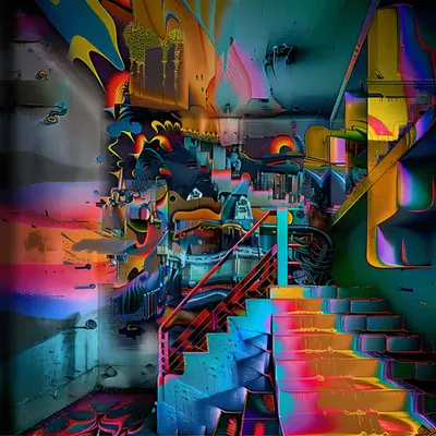 Chaos in Aqua Blue