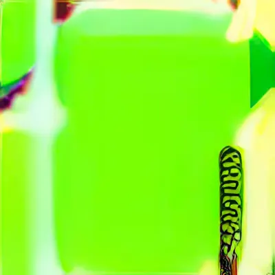 A Green Square With a Butterfly on It (QS 41)