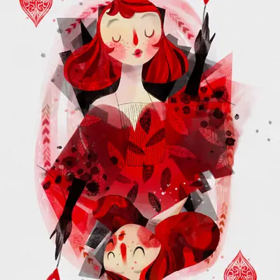 Queen of Hearts Illustration