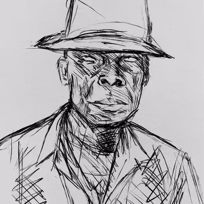 The Red Man Early Drawing