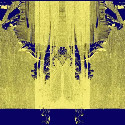Butterfly #4 (gold, blue) 