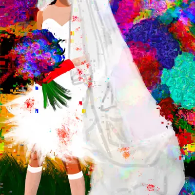 bride and flowers 