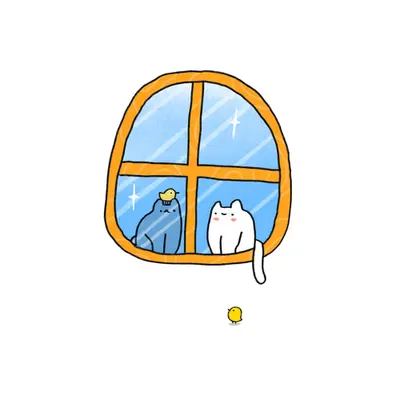  Cats in the window No.12