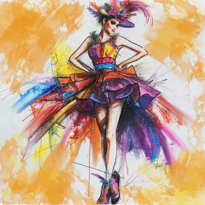 Haute Couture | Stylish Colorful Dress